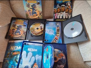 DVDs infantiles: Nemo, Spirit, Space Buddies