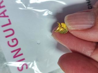 Pendiente SINGULARU media luna oro