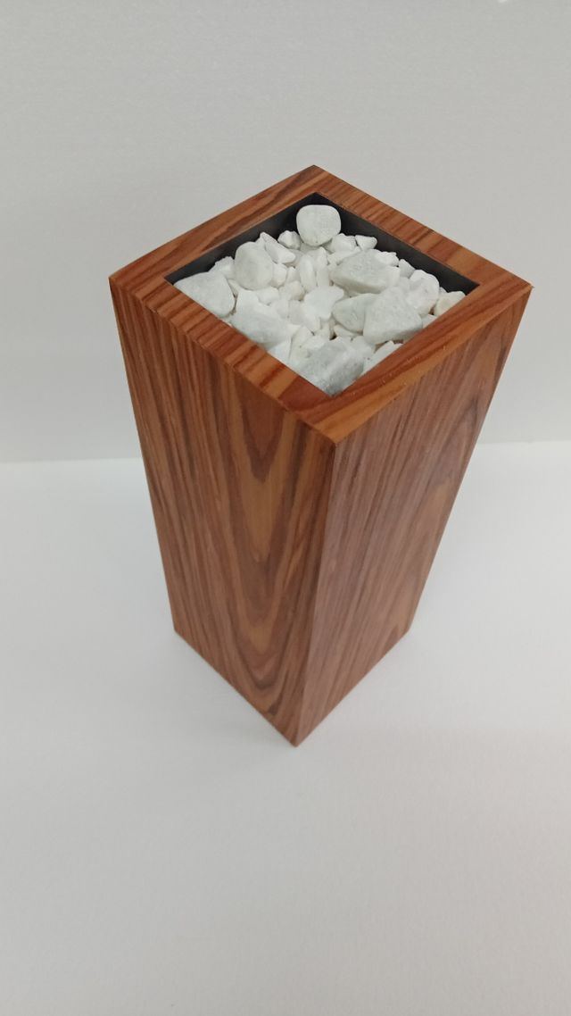 Vaso legno palissandro - pietre bianche