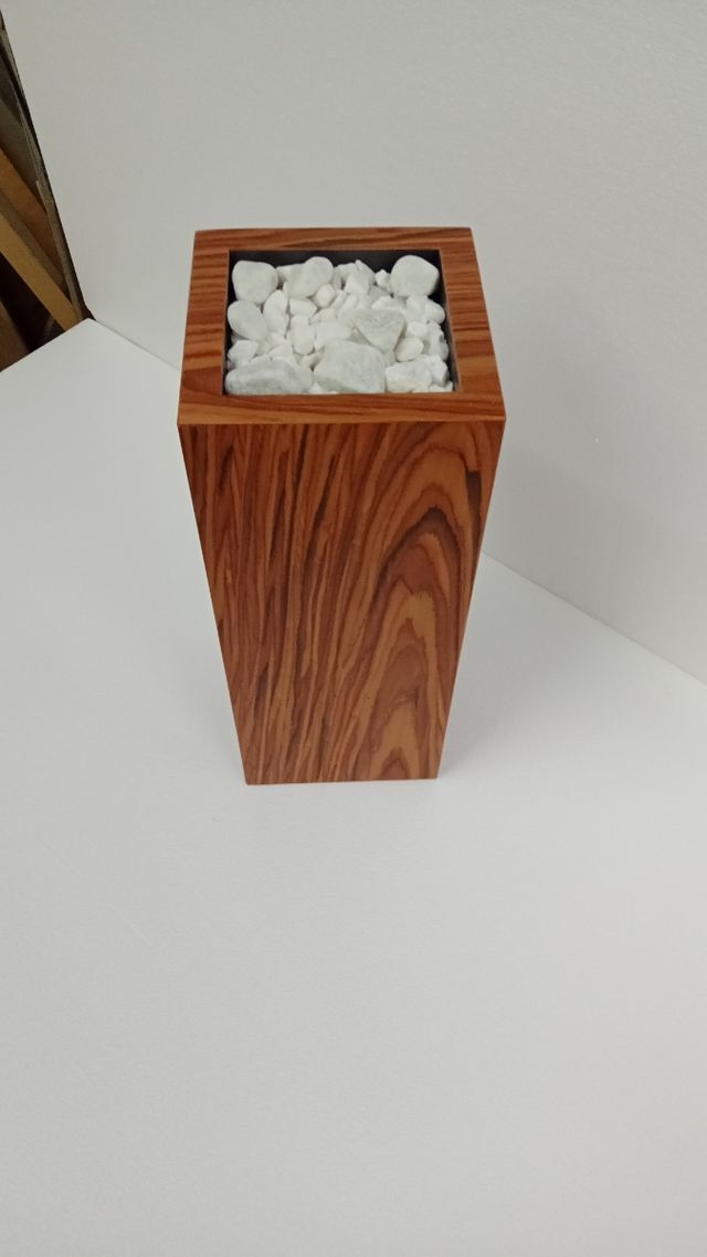 Vaso legno palissandro - pietre bianche