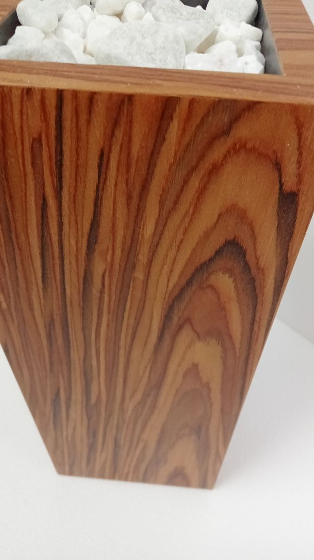 Vaso legno palissandro - pietre bianche