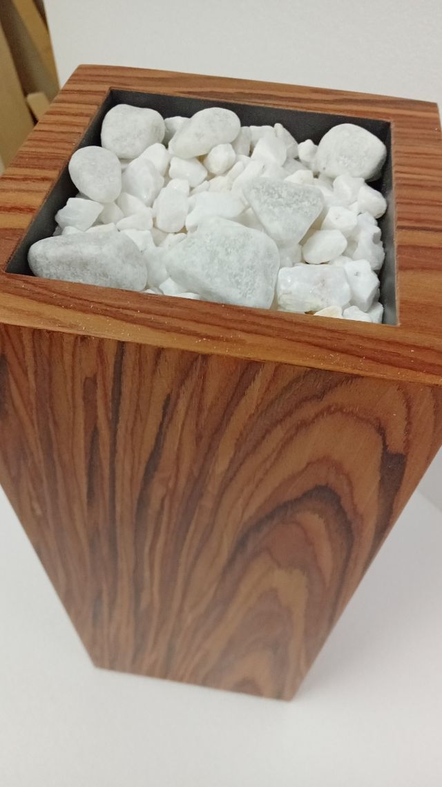 Vaso legno palissandro - pietre bianche