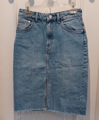 Falda vaquera azul Zara by TRF