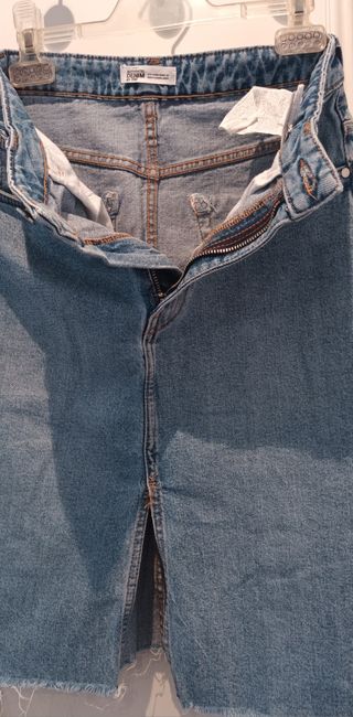 Falda vaquera azul Zara by TRF