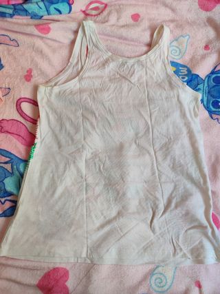 Camiseta blanca estampada - Talla L