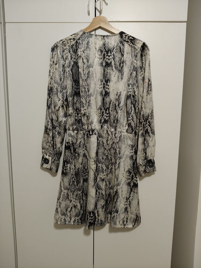 Vestido Zara serpiente gris-negro