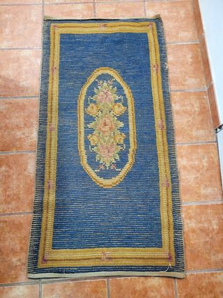 Alfombra azul y dorada - Lana