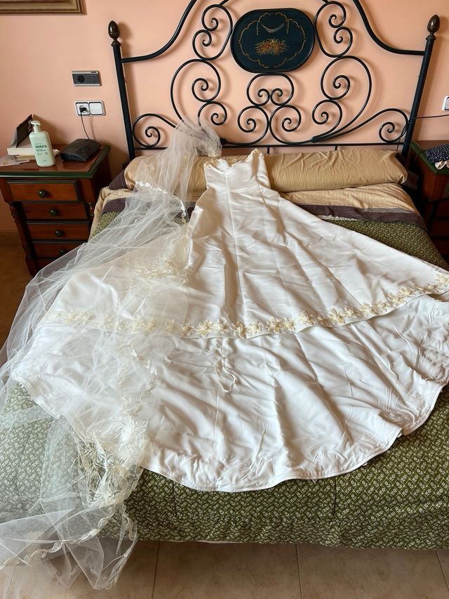 Vestido novia blanco - Talla L