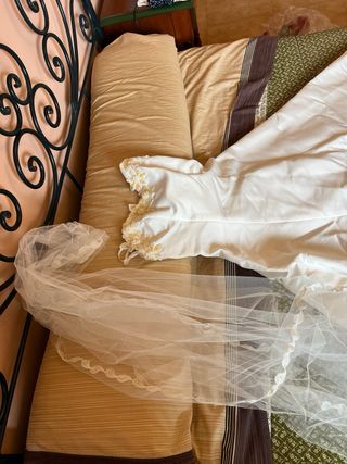 Vestido novia blanco - Talla L