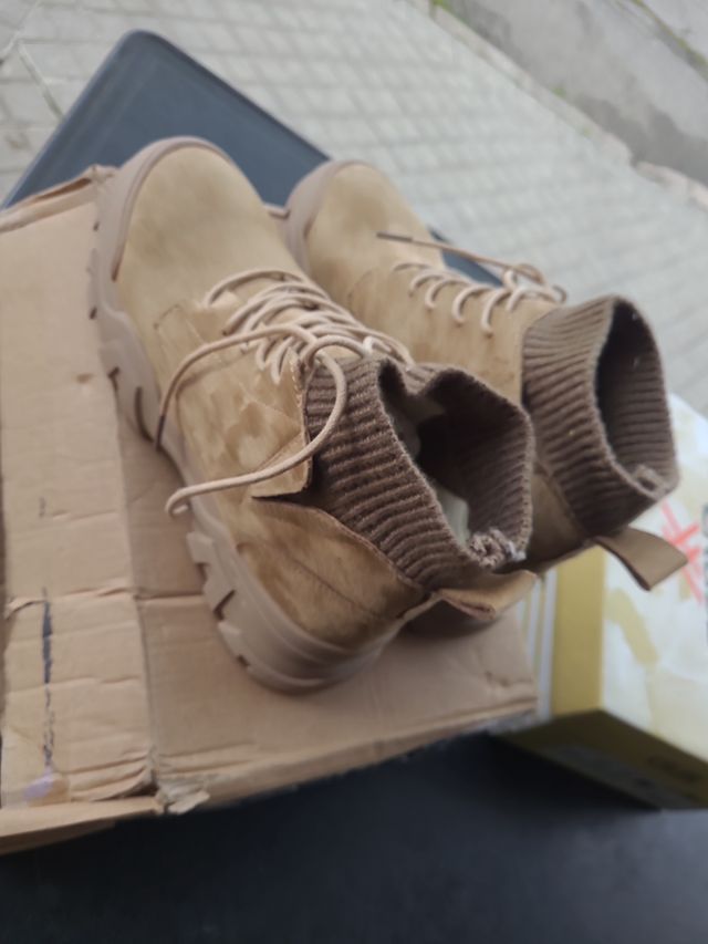 Botas beige mujer talla 42