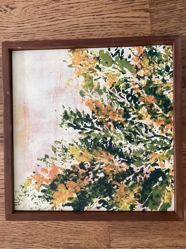 2 Cuadros - Flores - Amarillo y Verde