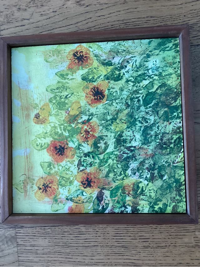 2 Cuadros - Flores - Amarillo y Verde