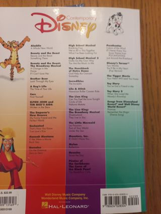DISNEY - 3 Libros partituras musicales