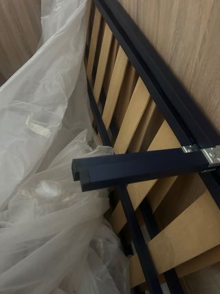 2 Cabecer 90cm metal beis 2 somier laminas y pa