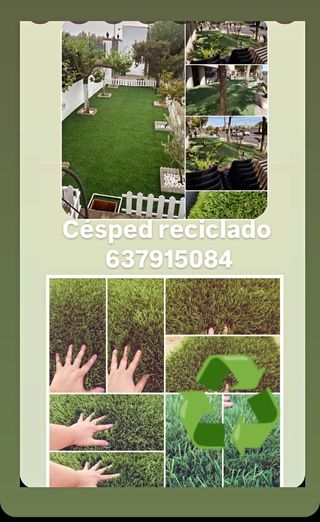 Césped reciclado
