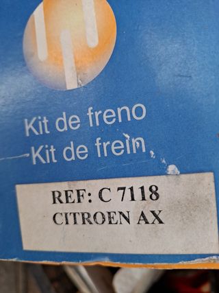 CITROEN AX kit frenos traseros