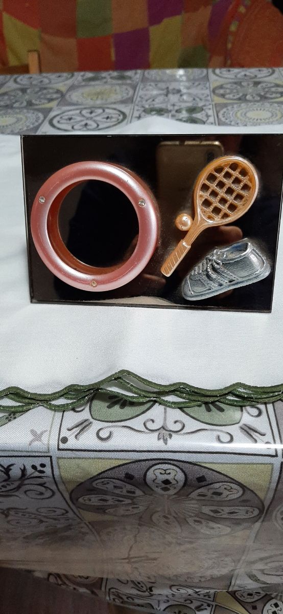 Porta foto con simboli giocosi