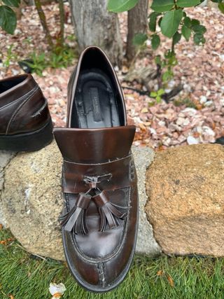 Mocasines mujer marrón en muy buen estaso