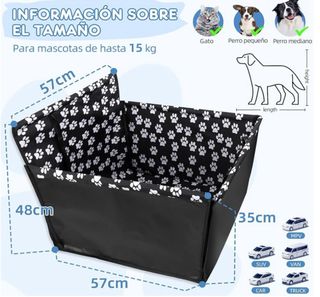 Asiento coche mascota 3 en 1