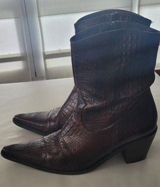 Botines piel marrón 