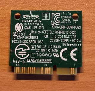 Tarjeta WiFi + Bluetooth Mini PCIe Broadcom BCM943