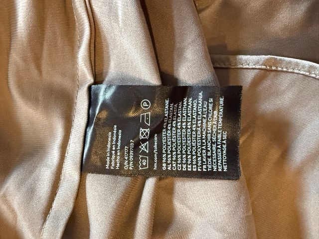 Camicia seta verde oliva HM Tg L