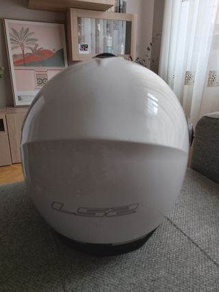 Casco moto LS2 blanco modular