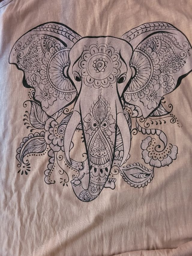 Vestido largo étnico beige