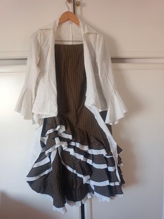 Conjunto flamenco de falda camisa