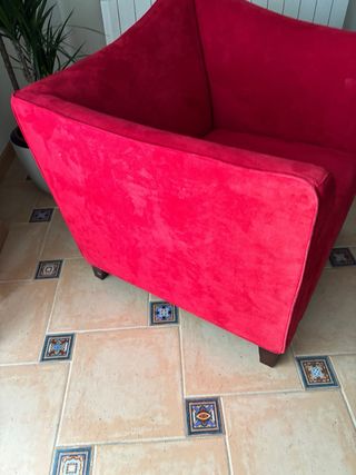 Sillon rojo tela