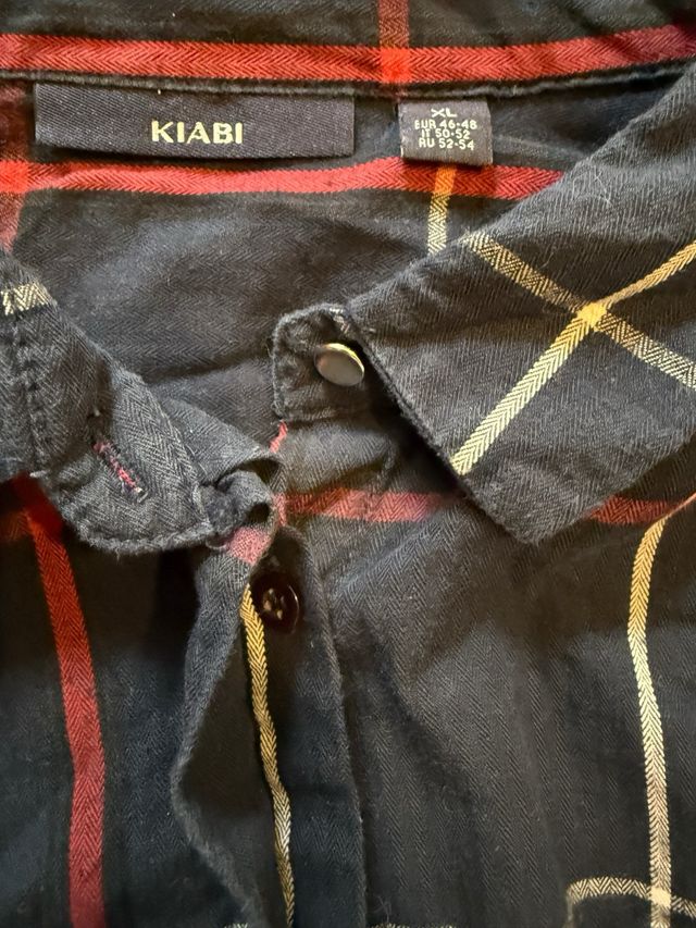 Camicia donna Kiabi blu rossa e bianca