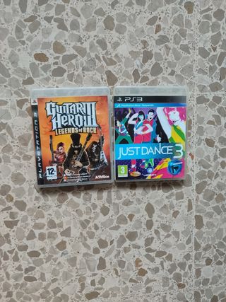 PS3: Guitar Hero III & Just Dance 3.