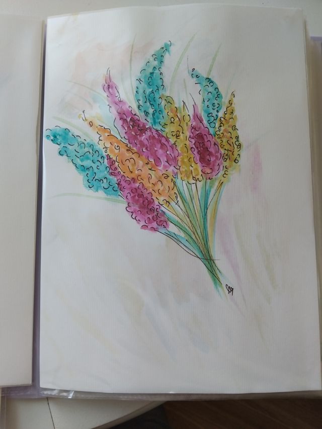  láminas acuarela tamaño folio