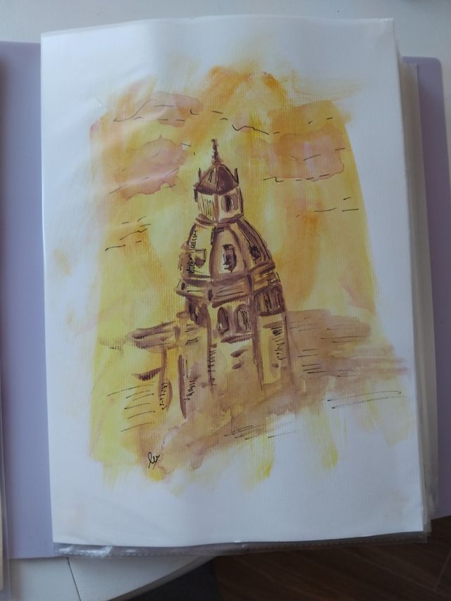  láminas acuarela tamaño folio