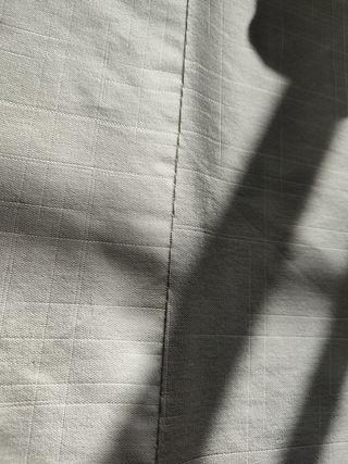 2 cortinas algodón tupido blanco crudo