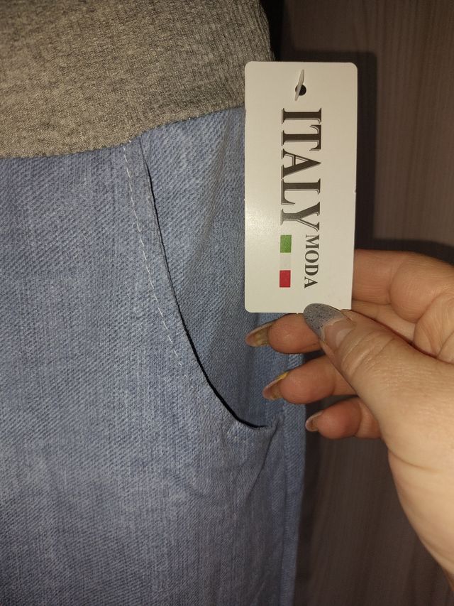 Pantaloni ITALY MODA blu tg unica