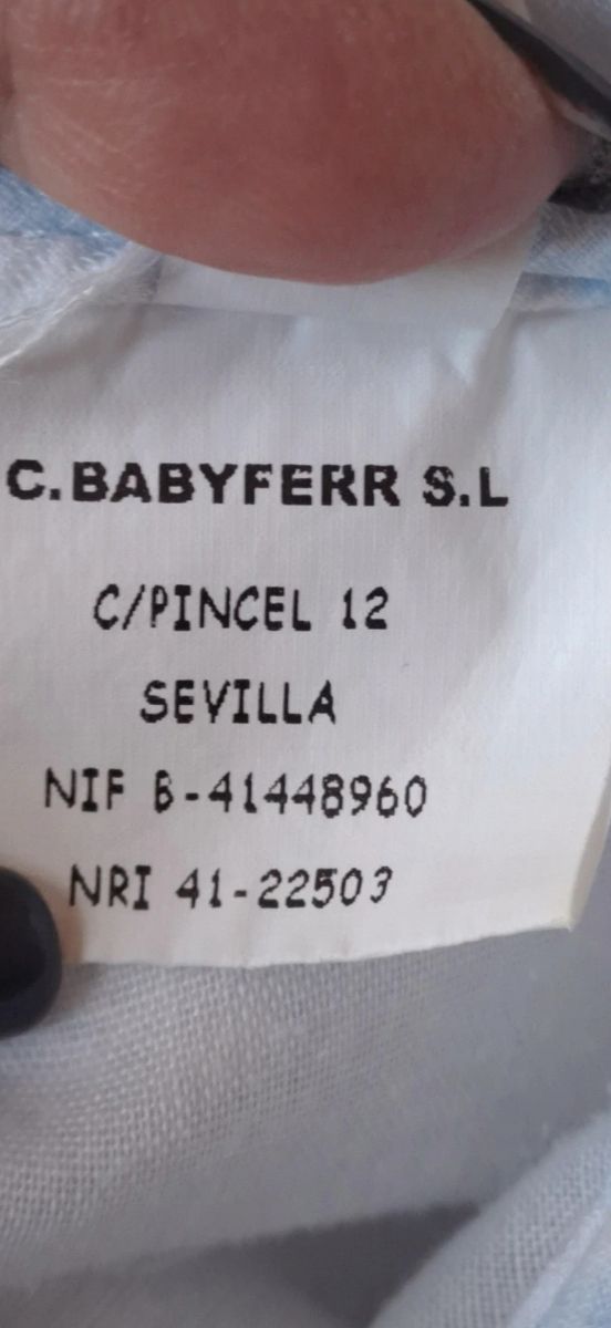 Vestido de bebé, con braga y capota, talla 3 meses