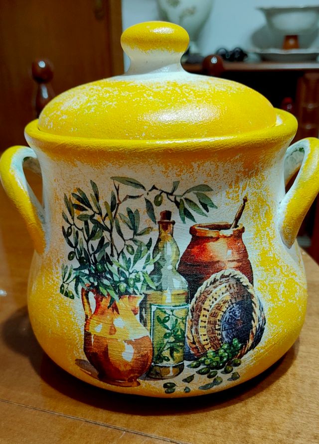 Zuppiera Ceramica Giallo|Vintage