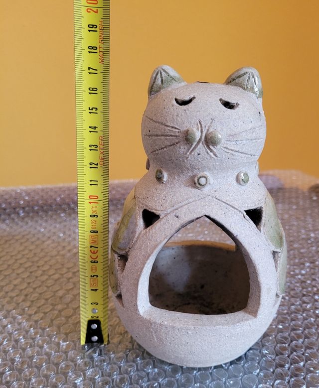 Porta candela-incenso in argilla refrattaria