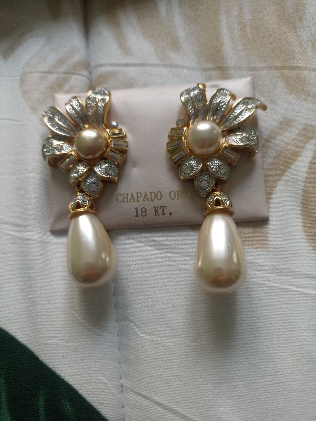 Pendientes chapado oro