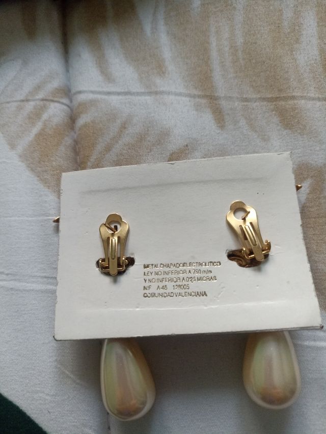 Pendientes chapado oro