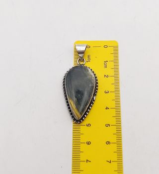Collar de Jaspe Abejorro Baño Plata