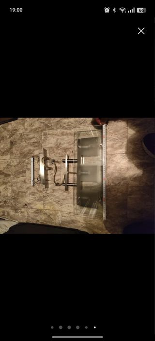 Lampara de pared moderna - metal y cristal