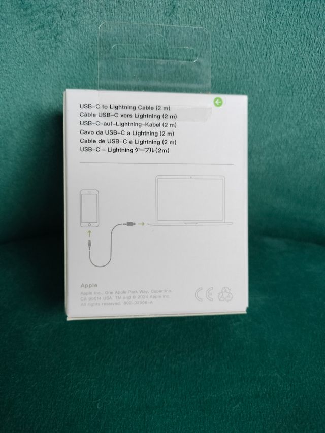 Cable USB-C a Lightning Apple (2m)