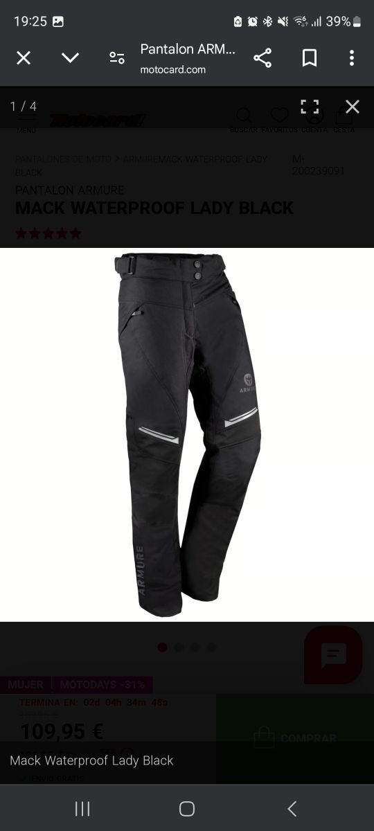 Traje Cordura Armure mujer