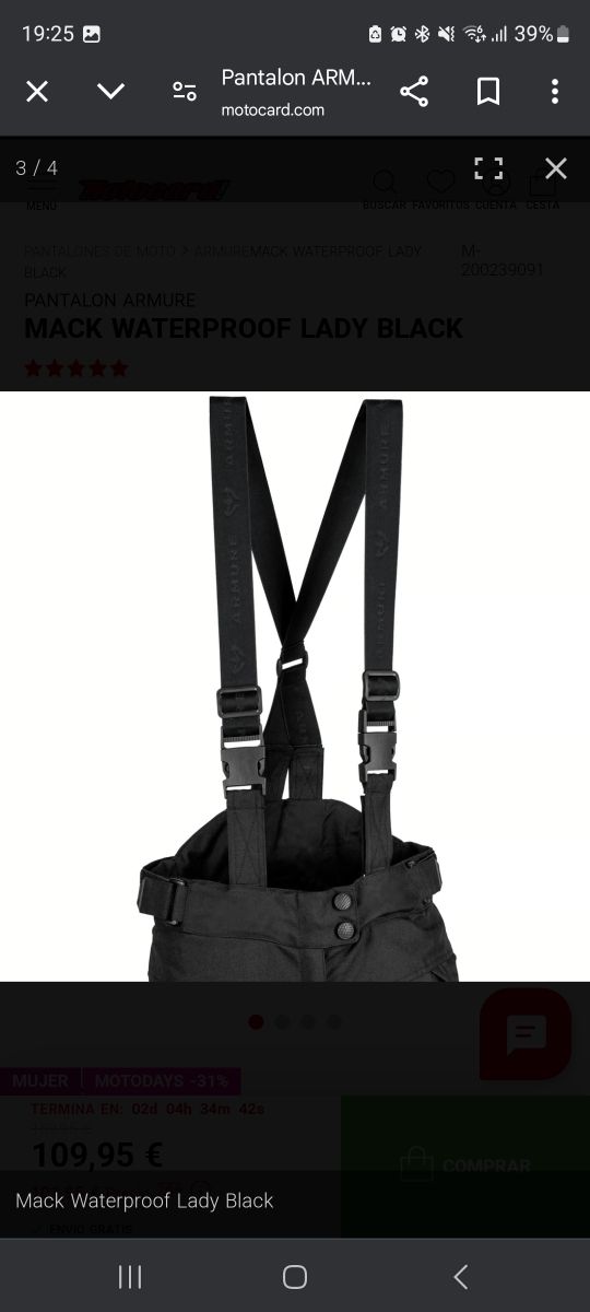 Traje Cordura Armure mujer