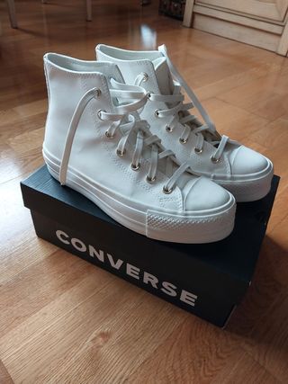 Botas Converse blancas plataforma - Talla 38