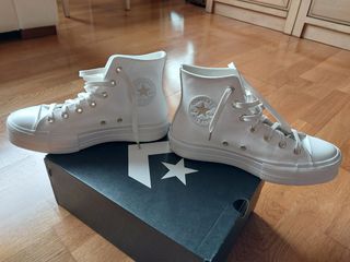 Botas Converse blancas plataforma - Talla 38