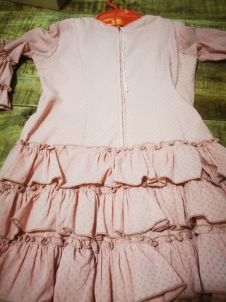 Traje gitana niña rosa talla 6/8