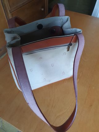 ELEGANTE Y FINO BOLSO DE PIEL DE CABALLO BEIGE